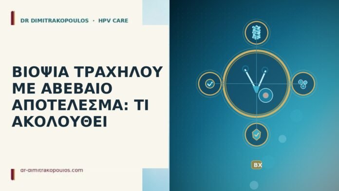 ΒΙΟΨΙΑ ΤΡΑΧΗΛΟΥ ΜΕ ΑΒΕΒΑΙΟ ΑΠΟΤΕΛΕΣΜΑ: ΤΙ ΑΚΟΛΟΥΘΕΙ ΒΙΟΨΙΑ ΤΡΑΧΗΛΟΥ ΜΕ ΑΒΕΒΑΙΟ ΑΠΟΤΕΛΕΣΜΑ: ΤΙ ΑΚΟΛΟΥΘΕΙ
