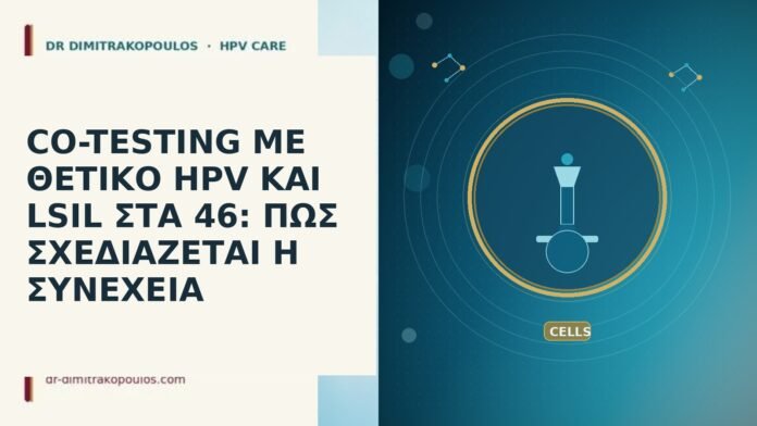 CO-TESTING ΜΕ ΘΕΤΙΚΟ HPV ΚΑΙ LSIL ΣΤΑ 46: ΠΩΣ ΣΧΕΔΙΑΖΕΤΑΙ Η ΣΥΝΕΧΕΙΑ CO-TESTING ΜΕ ΘΕΤΙΚΟ HPV ΚΑΙ LSIL ΣΤΑ 46: ΠΩΣ ΣΧΕΔΙΑΖΕΤΑΙ