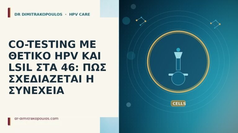 CO-TESTING ΜΕ ΘΕΤΙΚΟ HPV ΚΑΙ LSIL ΣΤΑ 46: ΠΩΣ ΣΧΕΔΙΑΖΕΤΑΙ