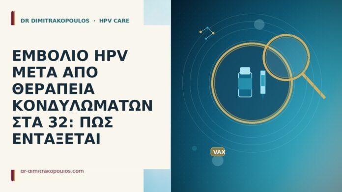 ΕΜΒΟΛΙΟ HPV ΜΕΤΑ ΑΠΟ ΘΕΡΑΠΕΙΑ ΚΟΝΔΥΛΩΜΑΤΩΝ ΣΤΑ 32: ΠΩΣ ΕΝΤΑΞΕΤΑΙ ΕΜΒΟΛΙΟ HPV ΜΕΤΑ ΑΠΟ ΘΕΡΑΠΕΙΑ ΚΟΝΔΥΛΩΜΑΤΩΝ ΣΤΑ 32: ΠΩΣ ΕΝΤΑΞΕΤΑΙ