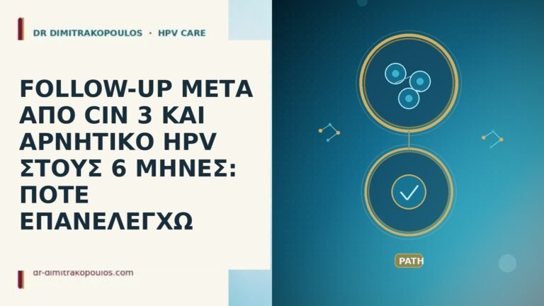 FOLLOW-UP ΜΕΤΑ ΑΠΟ CIN 3 ΚΑΙ ΑΡΝΗΤΙΚΟ HPV ΣΤΟΥΣ 6