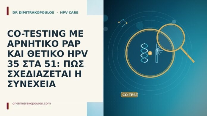 CO-TESTING ΜΕ ΑΡΝΗΤΙΚΟ PAP ΚΑΙ ΘΕΤΙΚΟ HPV 35 ΣΤΑ 51: