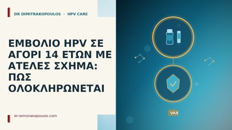ΕΜΒΟΛΙΟ HPV ΣΕ ΑΓΟΡΙ 14 ΕΤΩΝ ΜΕ ΑΤΕΛΕΣ ΣΧΗΜΑ: ΠΩΣ