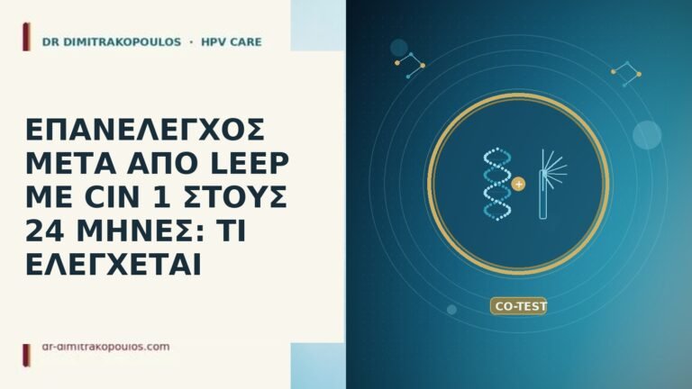 ΕΠΑΝΕΛΕΓΧΟΣ ΜΕΤΑ ΑΠΟ LEEP ΜΕ CIN 1 ΣΤΟΥΣ 24 ΜΗΝΕΣ: