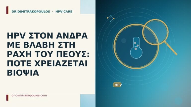 HPV ΣΤΟΝ ΑΝΔΡΑ ΜΕ ΒΛΑΒΗ ΣΤΗ ΡΑΧΗ ΤΟΥ ΠΕΟΥΣ: ΠΟΤΕ