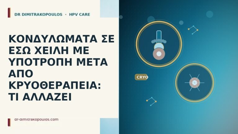 ΚΟΝΔΥΛΩΜΑΤΑ ΣΕ ΕΣΩ ΧΕΙΛΗ ΜΕ ΥΠΟΤΡΟΠΗ ΜΕΤΑ ΑΠΟ ΚΡΥΟΘΕΡΑΠΕΙΑ: ΤΙ