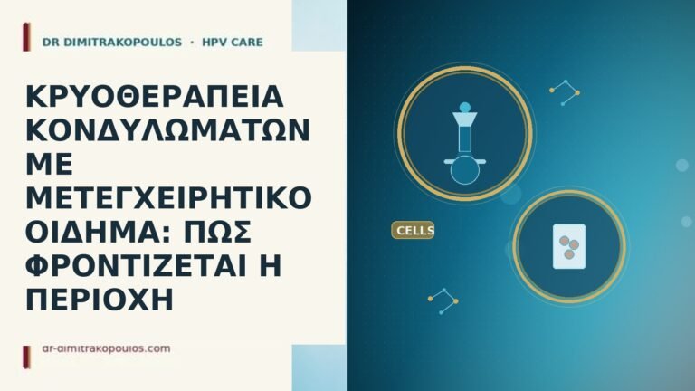 ΚΡΥΟΘΕΡΑΠΕΙΑ ΚΟΝΔΥΛΩΜΑΤΩΝ ΜΕ ΜΕΤΕΓΧΕΙΡΗΤΙΚΟ ΟΙΔΗΜΑ: ΠΩΣ ΦΡΟΝΤΙΖΕΤΑΙ Η ΠΕΡΙΟΧΗ