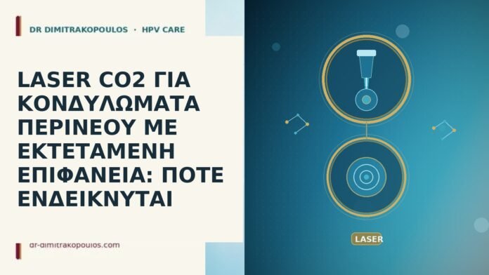 LASER CO2 ΓΙΑ ΚΟΝΔΥΛΩΜΑΤΑ ΠΕΡΙΝΕΟΥ ΜΕ ΕΚΤΕΤΑΜΕΝΗ ΕΠΙΦΑΝΕΙΑ: ΠΟΤΕ ΕΝΔΕΙΚΝΥΤΑΙ