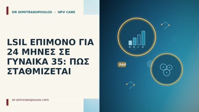 LSIL ΕΠΙΜΟΝΟ ΓΙΑ 24 ΜΗΝΕΣ ΣΕ ΓΥΝΑΙΚΑ 35: ΠΩΣ ΣΤΑΘΜΙΖΕΤΑΙ LSIL ΕΠΙΜΟΝΟ ΓΙΑ 24 ΜΗΝΕΣ ΣΕ ΓΥΝΑΙΚΑ 35: ΠΩΣ ΣΤΑΘΜΙΖΕΤΑΙ