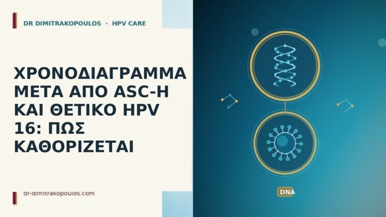 ΧΡΟΝΟΔΙΑΓΡΑΜΜΑ ΜΕΤΑ ΑΠΟ ASC-H ΚΑΙ ΘΕΤΙΚΟ HPV 16: ΠΩΣ ΚΑΘΟΡΙΖΕΤΑΙ