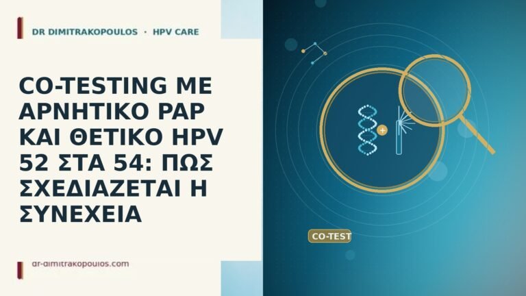 CO-TESTING ΜΕ ΑΡΝΗΤΙΚΟ PAP ΚΑΙ ΘΕΤΙΚΟ HPV 52 ΣΤΑ 54: