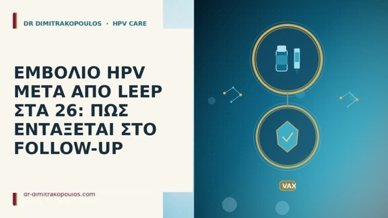 ΕΜΒΟΛΙΟ HPV ΜΕΤΑ ΑΠΟ LEEP ΣΤΑ 26: ΠΩΣ ΕΝΤΑΞΕΤΑΙ ΣΤΟ