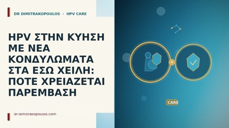 HPV ΣΤΗΝ ΚΥΗΣΗ ΜΕ ΝΕΑ ΚΟΝΔΥΛΩΜΑΤΑ ΣΤΑ ΕΣΩ ΧΕΙΛΗ: ΠΟΤΕ