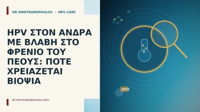HPV ΣΤΟΝ ΑΝΔΡΑ ΜΕ ΒΛΑΒΗ ΣΤΟ ΦΡΕΝΙΟ ΤΟΥ ΠΕΟΥΣ: ΠΟΤΕ