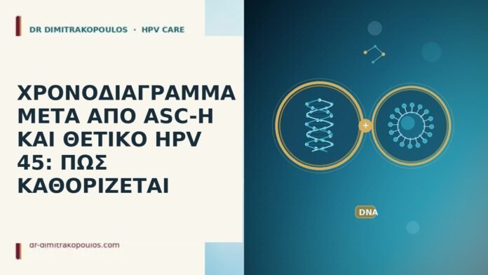 ΧΡΟΝΟΔΙΑΓΡΑΜΜΑ ΜΕΤΑ ΑΠΟ ASC-H ΚΑΙ ΘΕΤΙΚΟ HPV 45: ΠΩΣ ΚΑΘΟΡΙΖΕΤΑΙ