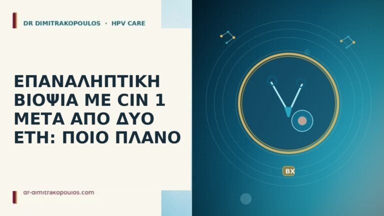 ΕΠΑΝΑΛΗΠΤΙΚΗ ΒΙΟΨΙΑ ΜΕ CIN 1 ΜΕΤΑ ΑΠΟ ΔΥΟ ΕΤΗ: ΠΟΙΟ