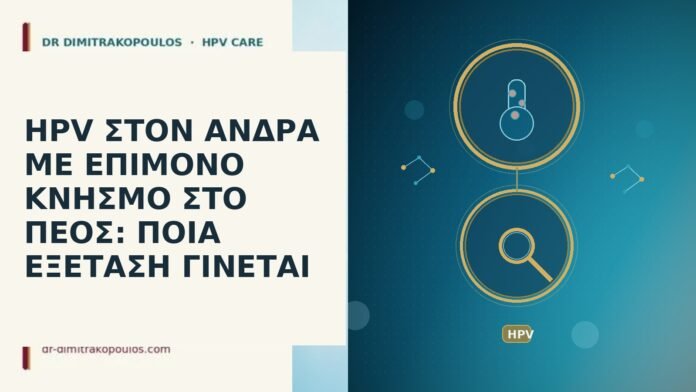 HPV ΣΤΟΝ ΑΝΔΡΑ ΜΕ ΕΠΙΜΟΝΟ ΚΝΗΣΜΟ ΣΤΟ ΠΕΟΣ: ΠΟΙΑ ΕΞΕΤΑΣΗ ΓΙΝΕΤΑΙ HPV ΣΤΟΝ ΑΝΔΡΑ ΜΕ ΕΠΙΜΟΝΟ ΚΝΗΣΜΟ ΣΤΟ ΠΕΟΣ: ΠΟΙΑ ΕΞΕΤΑΣΗ