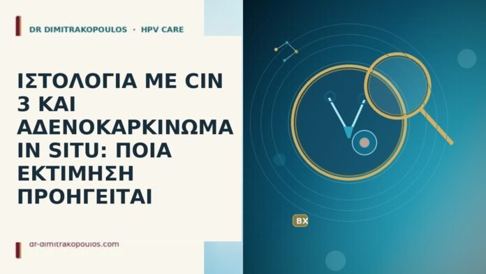 ΙΣΤΟΛΟΓΙΑ ΜΕ CIN 3 ΚΑΙ ΑΔΕΝΟΚΑΡΚΙΝΩΜΑ IN SITU: ΠΟΙΑ ΕΚΤΙΜΗΣΗ