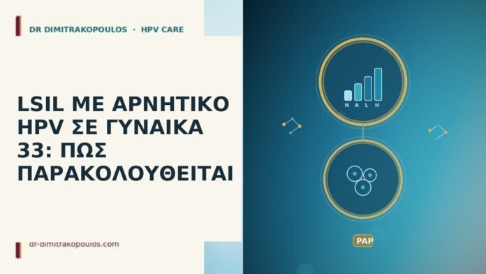 LSIL ΜΕ ΑΡΝΗΤΙΚΟ HPV ΣΕ ΓΥΝΑΙΚΑ 33: ΠΩΣ ΠΑΡΑΚΟΛΟΥΘΕΙΤΑΙ LSIL ΜΕ ΑΡΝΗΤΙΚΟ HPV ΣΕ ΓΥΝΑΙΚΑ 33: ΠΩΣ ΠΑΡΑΚΟΛΟΥΘΕΙΤΑΙ