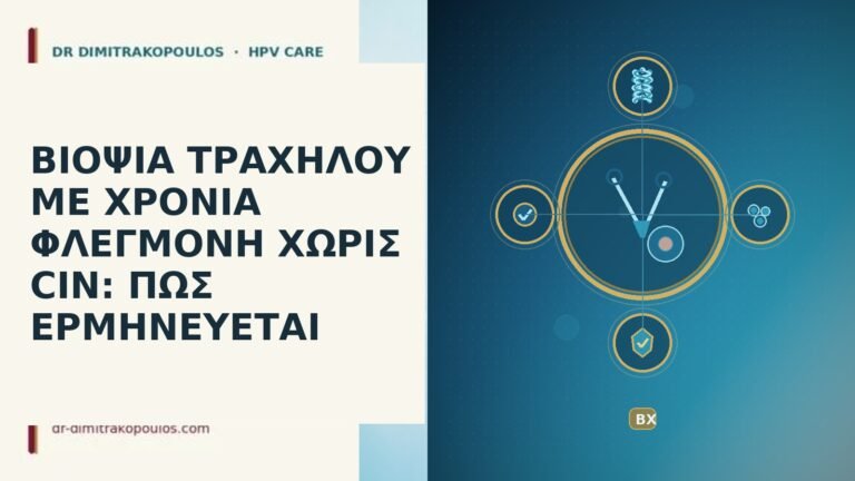ΒΙΟΨΙΑ ΤΡΑΧΗΛΟΥ ΜΕ ΧΡΟΝΙΑ ΦΛΕΓΜΟΝΗ ΧΩΡΙΣ CIN: ΠΩΣ ΕΡΜΗΝΕΥΕΤΑΙ