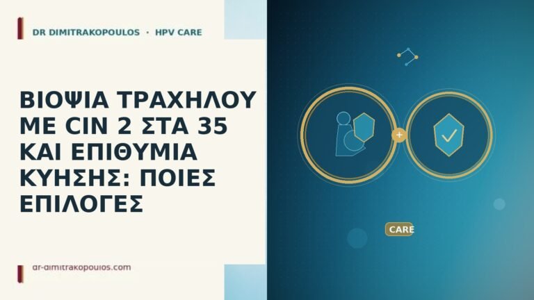ΒΙΟΨΙΑ ΤΡΑΧΗΛΟΥ ΜΕ CIN 2 ΣΤΑ 35 ΚΑΙ ΕΠΙΘΥΜΙΑ ΚΥΗΣΗΣ: