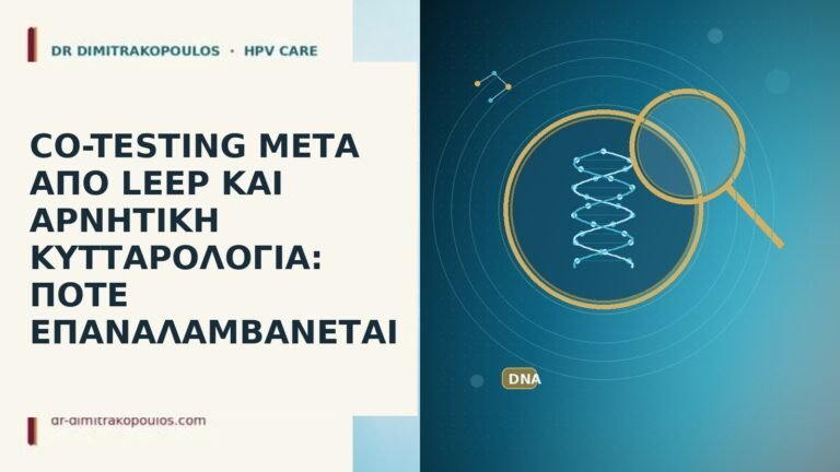 CO-TESTING ΜΕΤΑ ΑΠΟ LEEP ΚΑΙ ΑΡΝΗΤΙΚΗ ΚΥΤΤΑΡΟΛΟΓΙΑ: ΠΟΤΕ ΕΠΑΝΑΛΑΜΒΑΝΕΤΑΙ