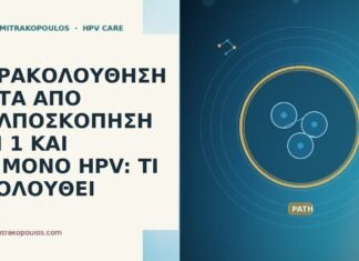ΠΑΡΑΚΟΛΟΥΘΗΣΗ ΜΕΤΑ ΑΠΟ ΚΟΛΠΟΣΚΟΠΗΣΗ CIN 1 ΚΑΙ ΕΠΙΜΟΝΟ HPV: ΤΙ