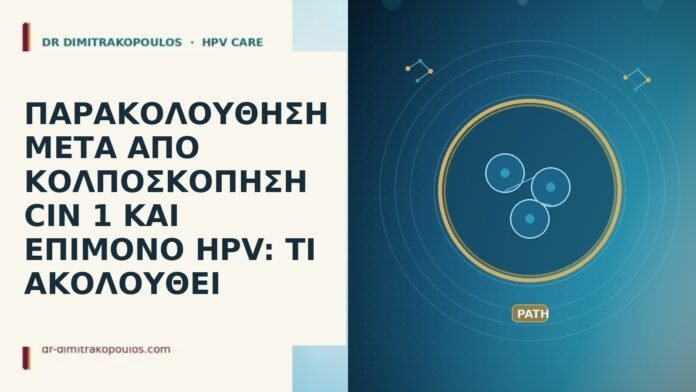 ΠΑΡΑΚΟΛΟΥΘΗΣΗ ΜΕΤΑ ΑΠΟ ΚΟΛΠΟΣΚΟΠΗΣΗ CIN 1 ΚΑΙ ΕΠΙΜΟΝΟ HPV: ΤΙ ΑΚΟΛΟΥΘΕΙ ΠΑΡΑΚΟΛΟΥΘΗΣΗ ΜΕΤΑ ΑΠΟ ΚΟΛΠΟΣΚΟΠΗΣΗ CIN 1 ΚΑΙ ΕΠΙΜΟΝΟ HPV: ΤΙ