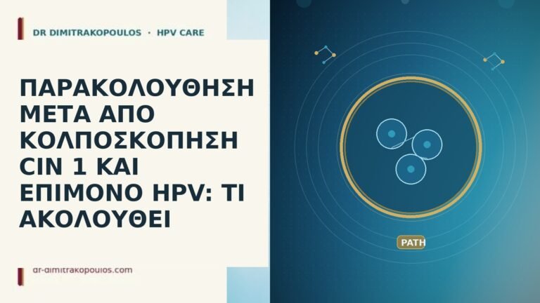 ΠΑΡΑΚΟΛΟΥΘΗΣΗ ΜΕΤΑ ΑΠΟ ΚΟΛΠΟΣΚΟΠΗΣΗ CIN 1 ΚΑΙ ΕΠΙΜΟΝΟ HPV: ΤΙ