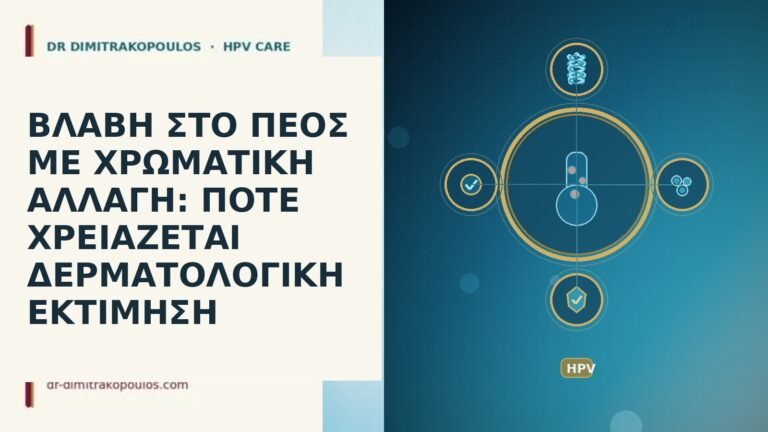ΒΛΑΒΗ ΣΤΟ ΠΕΟΣ ΜΕ ΧΡΩΜΑΤΙΚΗ ΑΛΛΑΓΗ: ΠΟΤΕ ΧΡΕΙΑΖΕΤΑΙ ΔΕΡΜΑΤΟΛΟΓΙΚΗ ΕΚΤΙΜΗΣΗ