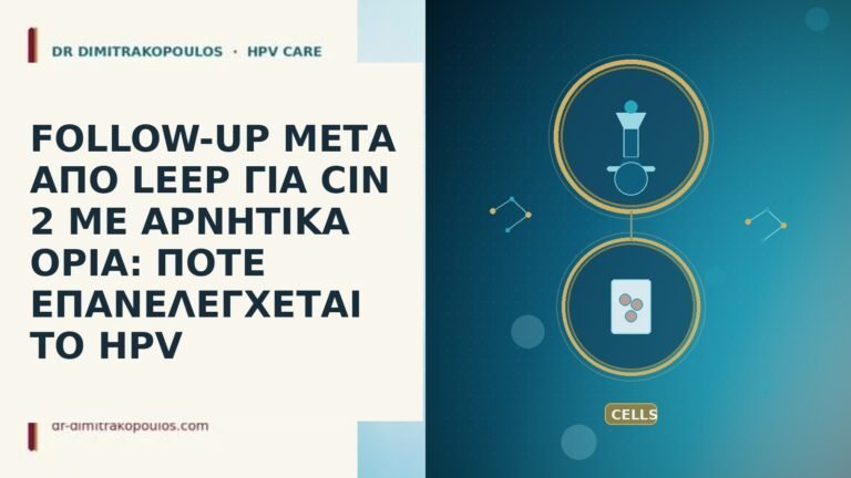 FOLLOW-UP ΜΕΤΑ ΑΠΟ LEEP ΓΙΑ CIN 2 ΜΕ ΑΡΝΗΤΙΚΑ ΟΡΙΑ: