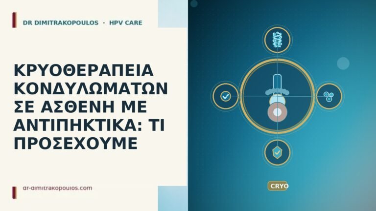 ΚΡΥΟΘΕΡΑΠΕΙΑ ΚΟΝΔΥΛΩΜΑΤΩΝ ΣΕ ΑΣΘΕΝΗ ΜΕ ΑΝΤΙΠΗΚΤΙΚΑ: ΤΙ ΠΡΟΣΕΧΟΥΜΕ