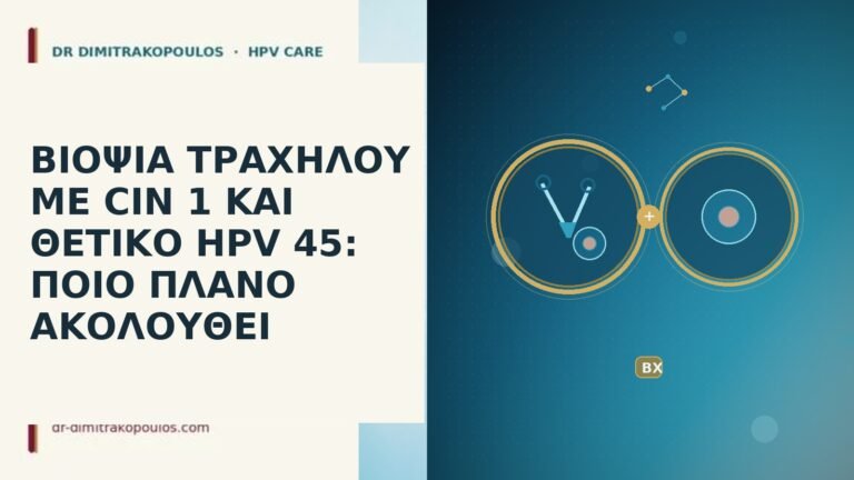 ΒΙΟΨΙΑ ΤΡΑΧΗΛΟΥ ΜΕ CIN 1 ΚΑΙ ΘΕΤΙΚΟ HPV 45: ΠΟΙΟ