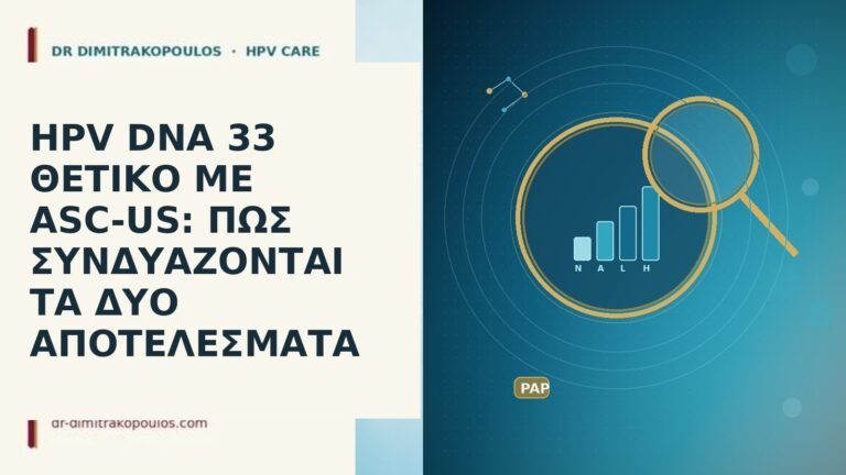 HPV DNA 33 ΘΕΤΙΚΟ ΜΕ ASC-US: ΠΩΣ ΣΥΝΔΥΑΖΟΝΤΑΙ ΤΑ ΔΥΟ