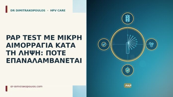 PAP TEST ΜΕ ΜΙΚΡΗ ΑΙΜΟΡΡΑΓΙΑ ΚΑΤΑ ΤΗ ΛΗΨΗ: ΠΟΤΕ ΕΠΑΝΑΛΑΜΒΑΝΕΤΑΙ PAP TEST ΜΕ ΜΙΚΡΗ ΑΙΜΟΡΡΑΓΙΑ ΚΑΤΑ ΤΗ ΛΗΨΗ: ΠΟΤΕ ΕΠΑΝΑΛΑΜΒΑΝΕΤΑΙ