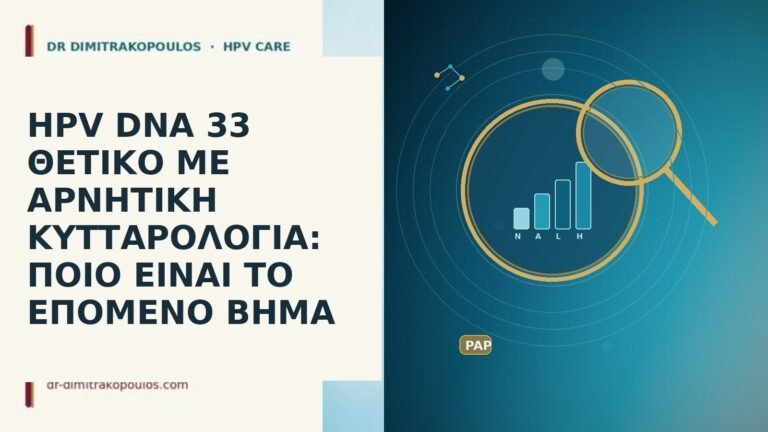 HPV DNA 33 ΘΕΤΙΚΟ ΜΕ ΑΡΝΗΤΙΚΗ ΚΥΤΤΑΡΟΛΟΓΙΑ: ΠΟΙΟ ΕΙΝΑΙ ΤΟ