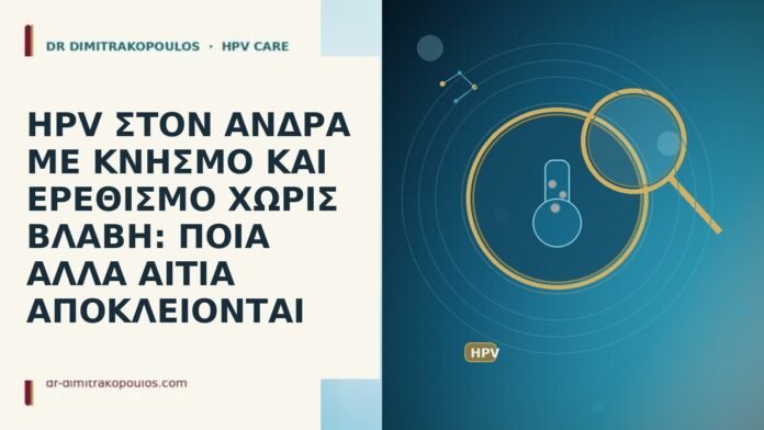 HPV ΣΤΟΝ ΑΝΔΡΑ ΜΕ ΚΝΗΣΜΟ ΚΑΙ ΕΡΕΘΙΣΜΟ ΧΩΡΙΣ ΒΛΑΒΗ: ΠΟΙΑ