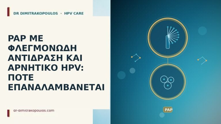 PAP ΜΕ ΦΛΕΓΜΟΝΩΔΗ ΑΝΤΙΔΡΑΣΗ ΚΑΙ ΑΡΝΗΤΙΚΟ HPV: ΠΟΤΕ ΕΠΑΝΑΛΑΜΒΑΝΕΤΑΙ