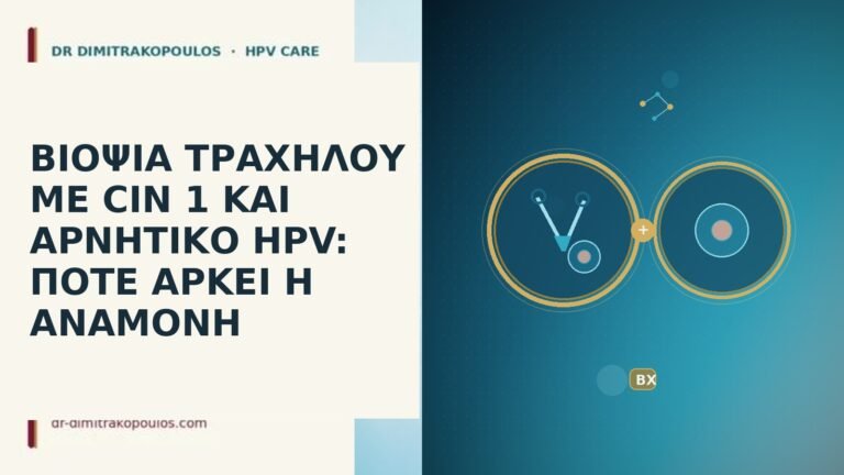 ΒΙΟΨΙΑ ΤΡΑΧΗΛΟΥ ΜΕ CIN 1 ΚΑΙ ΑΡΝΗΤΙΚΟ HPV: ΠΟΤΕ ΑΡΚΕΙ