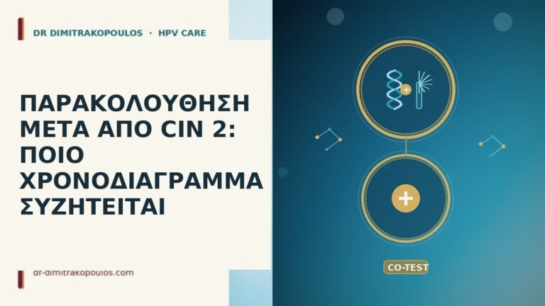 ΠΑΡΑΚΟΛΟΥΘΗΣΗ ΜΕΤΑ ΑΠΟ CIN 2: ΠΟΙΟ ΧΡΟΝΟΔΙΑΓΡΑΜΜΑ ΣΥΖΗΤΕΙΤΑΙ
