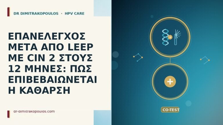 ΕΠΑΝΕΛΕΓΧΟΣ ΜΕΤΑ ΑΠΟ LEEP ΜΕ CIN 2 ΣΤΟΥΣ 12 ΜΗΝΕΣ: