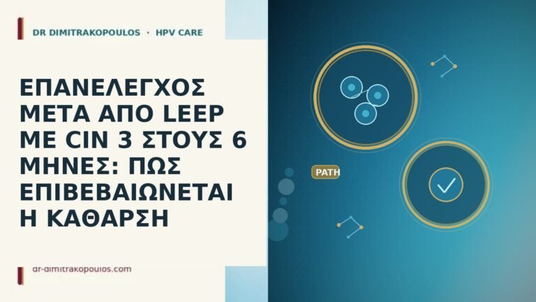 ΕΠΑΝΕΛΕΓΧΟΣ ΜΕΤΑ ΑΠΟ LEEP ΜΕ CIN 3 ΣΤΟΥΣ 6 ΜΗΝΕΣ: