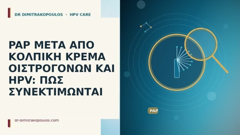 PAP ΜΕΤΑ ΑΠΟ ΚΟΛΠΙΚΗ ΚΡΕΜΑ ΟΙΣΤΡΟΓΟΝΩΝ ΚΑΙ HPV: ΠΩΣ ΣΥΝΕΚΤΙΜΩΝΤΑΙ