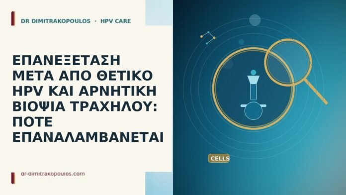 ΕΠΑΝΕΞΕΤΑΣΗ ΜΕΤΑ ΑΠΟ ΘΕΤΙΚΟ HPV ΚΑΙ ΑΡΝΗΤΙΚΗ ΒΙΟΨΙΑ ΤΡΑΧΗΛΟΥ: ΠΟΤΕ ΕΠΑΝΑΛΑΜΒΑΝΕΤΑΙ ΕΠΑΝΕΞΕΤΑΣΗ ΜΕΤΑ ΑΠΟ ΘΕΤΙΚΟ HPV ΚΑΙ ΑΡΝΗΤΙΚΗ ΒΙΟΨΙΑ ΤΡΑΧΗΛΟΥ: ΠΟΤΕ