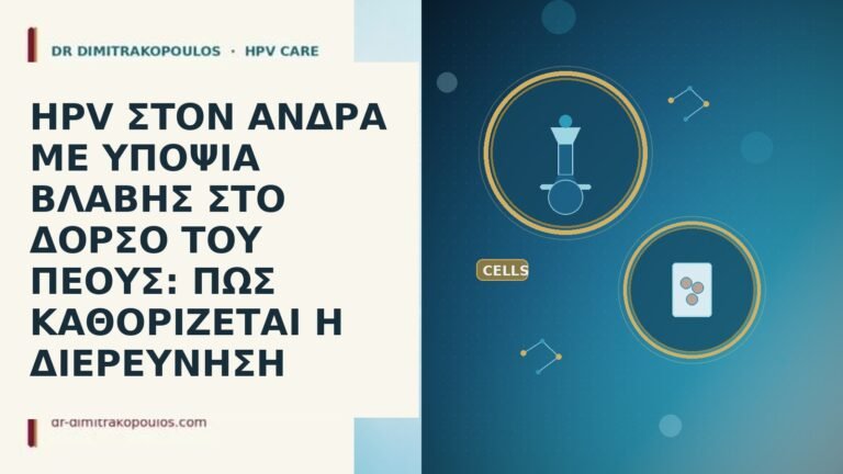 HPV ΣΤΟΝ ΑΝΔΡΑ ΜΕ ΥΠΟΨΙΑ ΒΛΑΒΗΣ ΣΤΟ ΔΟΡΣΟ ΤΟΥ ΠΕΟΥΣ: