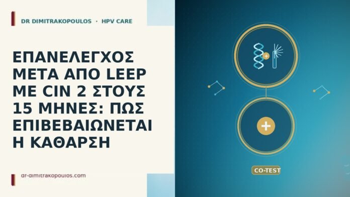 ΕΠΑΝΕΛΕΓΧΟΣ ΜΕΤΑ ΑΠΟ LEEP ΜΕ CIN 2 ΣΤΟΥΣ 15 ΜΗΝΕΣ: