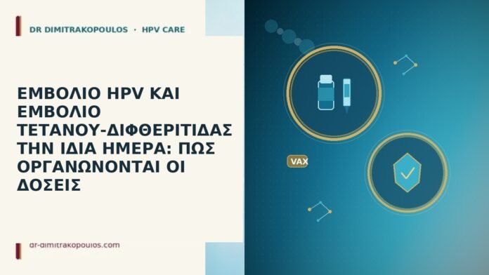 ΕΜΒΟΛΙΟ HPV ΚΑΙ ΕΜΒΟΛΙΟ ΤΕΤΑΝΟΥ-ΔΙΦΘΕΡΙΤΙΔΑΣ ΤΗΝ ΙΔΙΑ ΗΜΕΡΑ: ΠΩΣ ΟΡΓΑΝΩΝΟΝΤΑΙ