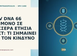 HPV DNA 66 ΕΠΙΜΟΝΟ ΣΕ ΤΕΣΣΕΡΑ ΕΤΗΣΙΑ ΤΕΣΤ: ΤΙ ΣΗΜΑΙΝΕΙ ΓΙΑ ΤΟΝ ΚΙΝΔΥΝΟ HPV DNA 66 ΕΠΙΜΟΝΟ ΣΕ ΤΕΣΣΕΡΑ ΕΤΗΣΙΑ ΤΕΣΤ: ΤΙ ΣΗΜΑΙΝΕΙ
