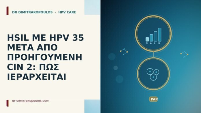 HSIL ΜΕ HPV 35 ΜΕΤΑ ΑΠΟ ΠΡΟΗΓΟΥΜΕΝΗ CIN 2: ΠΩΣ ΙΕΡΑΡΧΕΙΤΑΙ HSIL ΜΕ HPV 35 ΜΕΤΑ ΑΠΟ ΠΡΟΗΓΟΥΜΕΝΗ CIN 2: ΠΩΣ