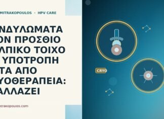ΚΟΝΔΥΛΩΜΑΤΑ ΣΤΟΝ ΠΡΟΣΘΙΟ ΚΟΛΠΙΚΟ ΤΟΙΧΟ ΜΕ ΥΠΟΤΡΟΠΗ ΜΕΤΑ ΑΠΟ ΚΡΥΟΘΕΡΑΠΕΙΑ: